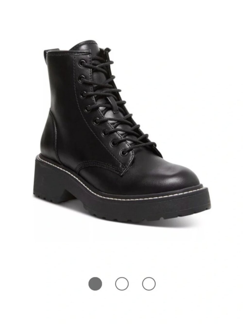 Women's Madden Girl Carra Lace-Up Lug Sole Combat Boots NWOT